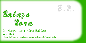 balazs mora business card